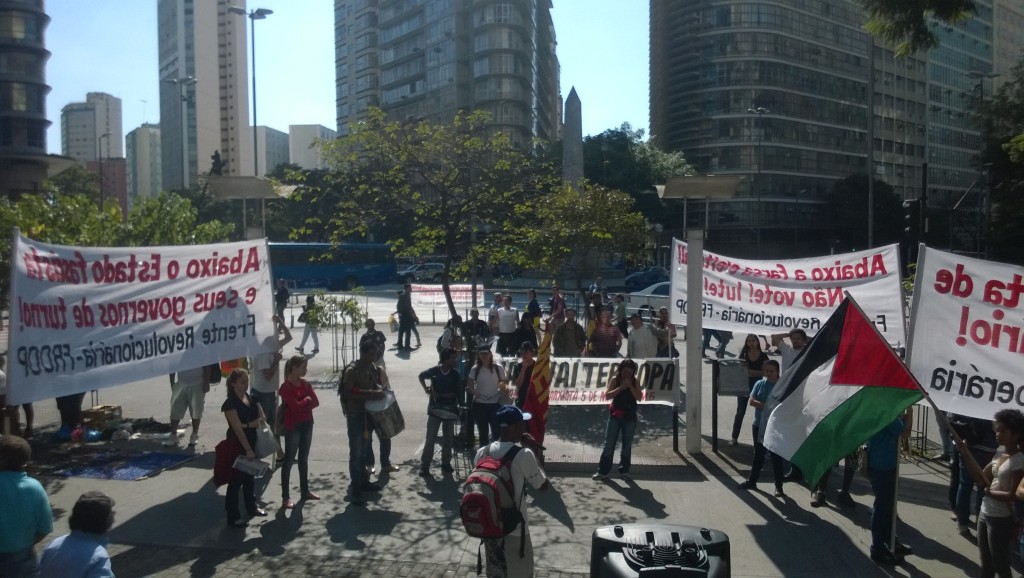 Die Demonstration auf der Praca Sete (Bild: T. Zwior)